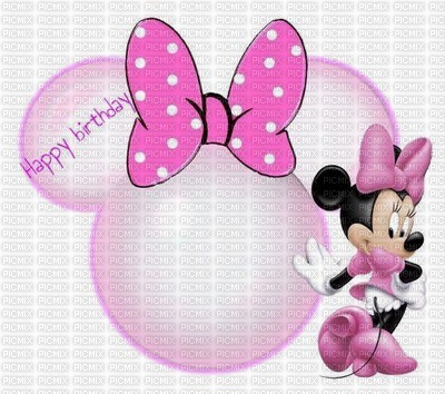 image encre couleur Minnie Disney anniversaire dessin texture effet edited by me - kostenlos png