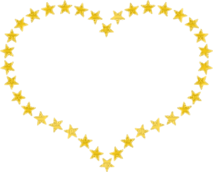 Coeur étoiles - PNG gratuit