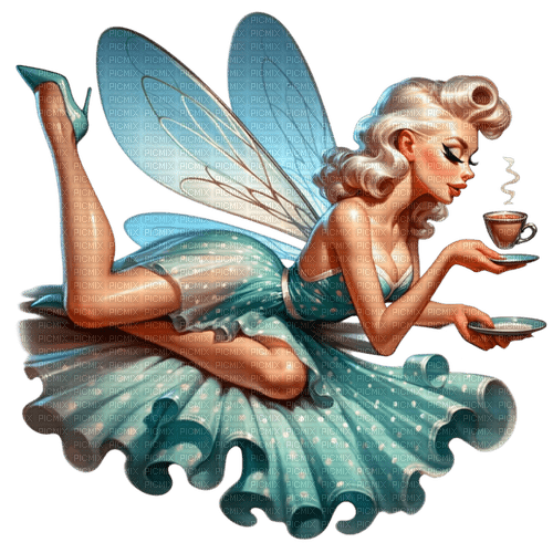 springtimes woman retro pinup vintage fairy - kostenlos png