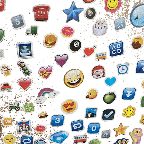 Emojis stickers transparent background overlay - PNG gratuit