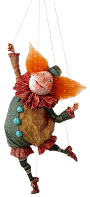 clown circus marionette puppet paintinglounge - PNG gratuit