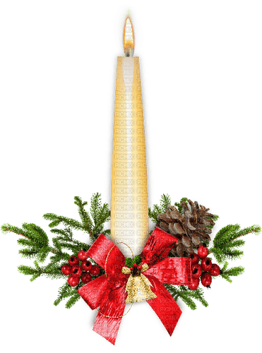 Christmas.Candle.White.Red.Green.Brown.Gold - besplatni png