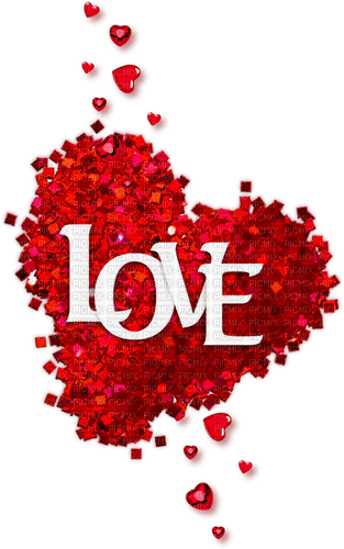 Hearts.Text.Love.Red.White - безплатен png