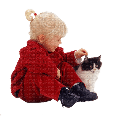 child cat enfant chat - бесплатно png