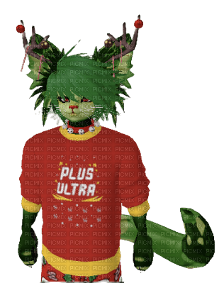 BNHA Christmas sweater furry catboy - 免费PNG