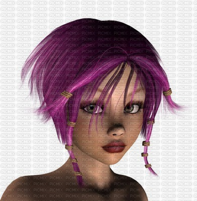 femme violette - darmowe png