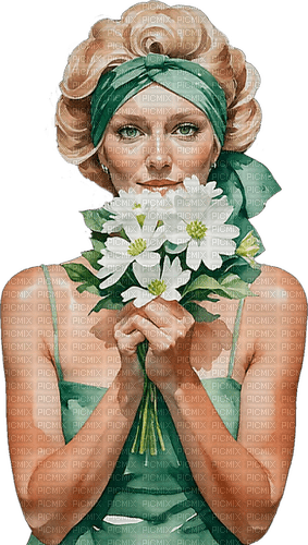 ♡§m3§♡ FEMALE FLOWERS SPRING GREEN - 無料png