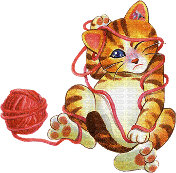 dolceluna spring cat vintage deco - 無料のアニメーション GIF