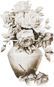soave deco vase vintage flowers rose sepia - безплатен png