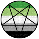 Aro Aromantic pride pentagram - 免费PNG
