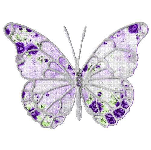 Vintage.Butterfly.Green.Purple - nemokama png