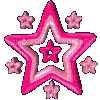 Pink webcore spinning stars animated gif - Animovaný GIF zadarmo