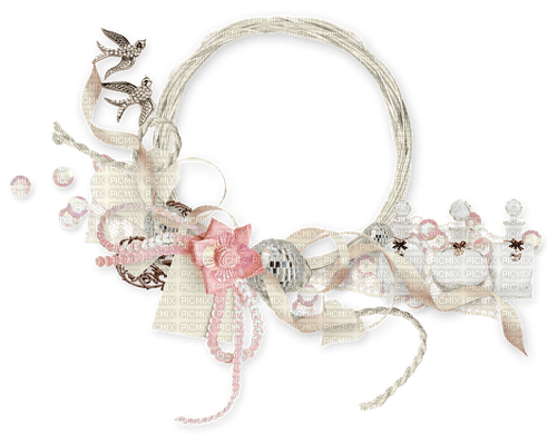 dolceluna pink frame cluster vintage scrap lace - ücretsiz png