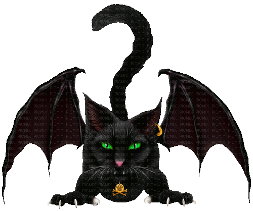 Vampire.Cat.Black.Animated - KittyKatLuv65 - Kostenlose animierte GIFs