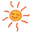smiley sun - GIF animado grátis