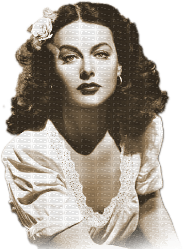 soave woman vintage face hedy lamarr sepia - zadarmo png