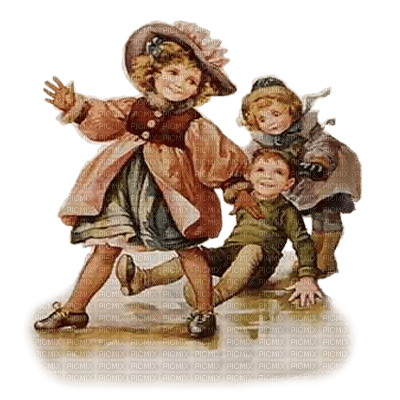 niños patinando invierno navidad dubravka4 - безплатен png