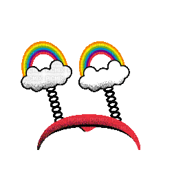 rainbow headband - Ingyenes animált GIF