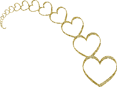 gold hearts (created with lunapic) - GIF animado grátis