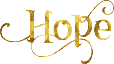 Hope.Text.Gold.Victoriabea - PNG gratuit