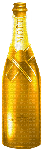 Champagne.Bottle.Gold - PNG gratuit
