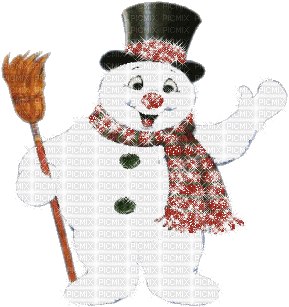 chantalmi déco noel gif snowman hiver winter bonhomme de neige - GIF animate gratis