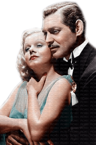 Jean Harlow,Clark Gable - darmowe png