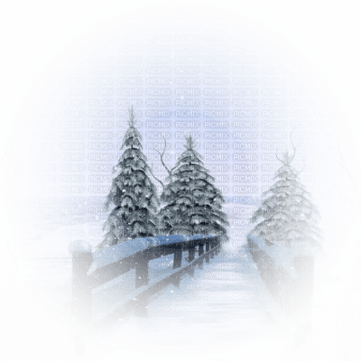 paysage d'hiver pont - png gratis