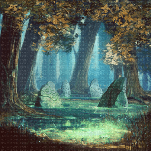 Y.A.M._Fantasy forest background - безплатен png