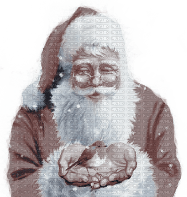 Y.A.M._New year Christmas Santa Claus sepia - zdarma png