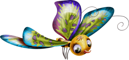 Mariposa  de colores - png grátis