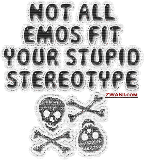 Not all emos fit your stupid stereotype - Ilmainen animoitu GIF
