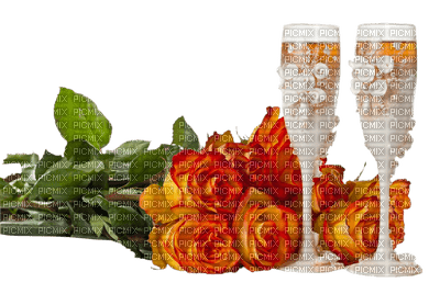 Szampan róże - ilmainen png