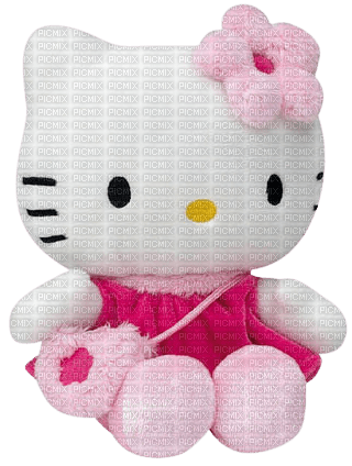 Peluche hello kitty rose pink doudou cuddly toy - kostenlos png