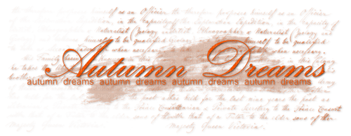 Autumn.Dreams.Text.Orange - 無料png
