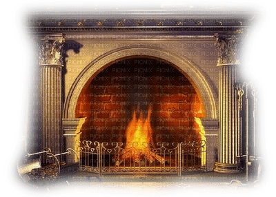 Kaz_Creations Deco Fireplace Fire - png ฟรี