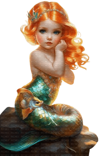 loly33 sirène enfant little mermaid - PNG gratuit