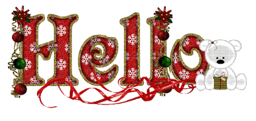 Christmas Hello - GIF animé gratuit