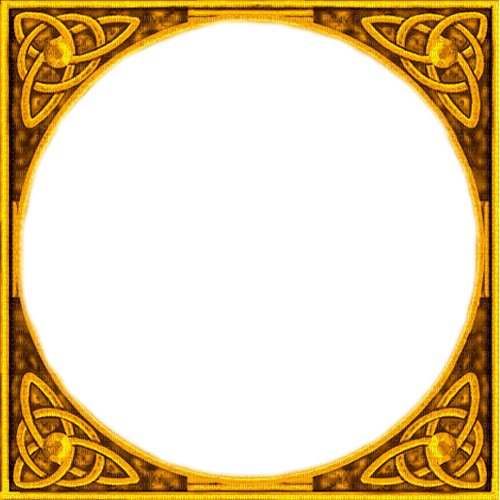 Celtic.Irish.Knot.Frame.Gold - By KittyKatLuv65 - png gratuito
