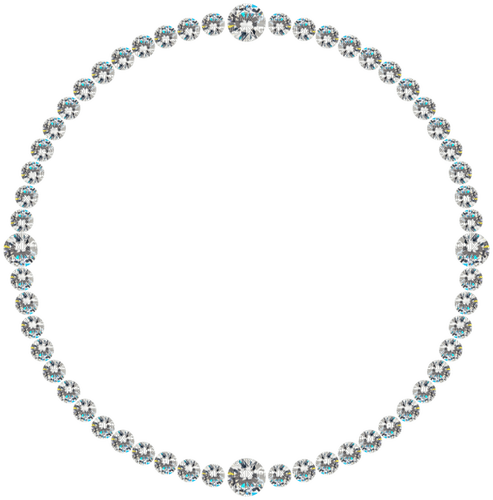 Frame.Circle.Cadre.Diamonds.Victoriabea - PNG gratuit