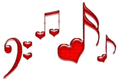 heart notes - PNG gratuit