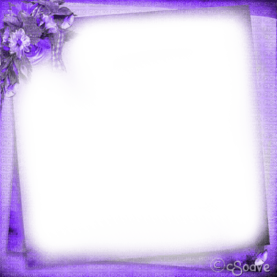 soave frame vintage paper flowers purple - PNG gratuit