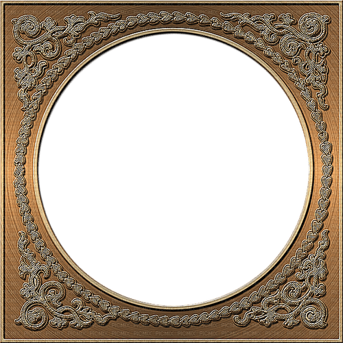 Frame.Circle.Copper.Golden.Victoriabea - Free PNG