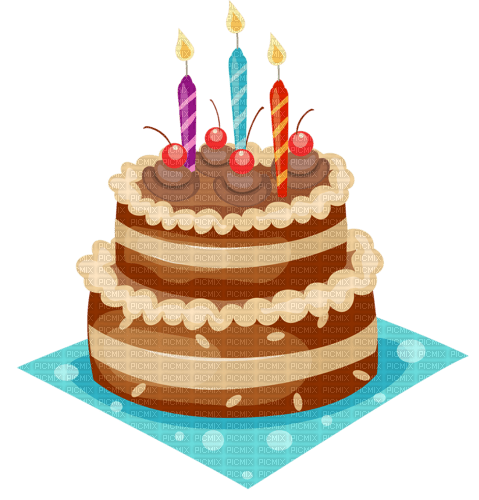 kikkapink deco scrap birthday cake - zadarmo png