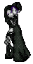 Pixel Black and White Goth Couple - Free animated GIF