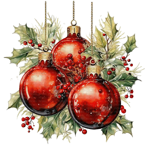 Christmas ornaments - Animovaný GIF zadarmo