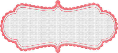 Etiquette rose-rectangle - PNG gratuit