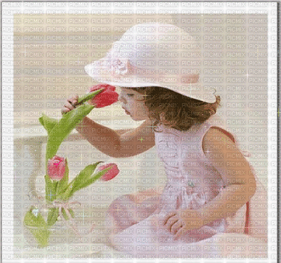 enfant tulipe - Gratis geanimeerde GIF