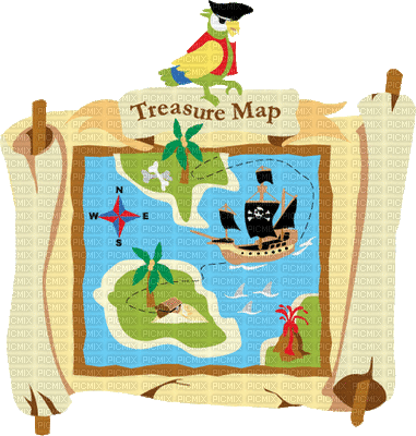 pirate treasure map bp - Zdarma animovaný GIF