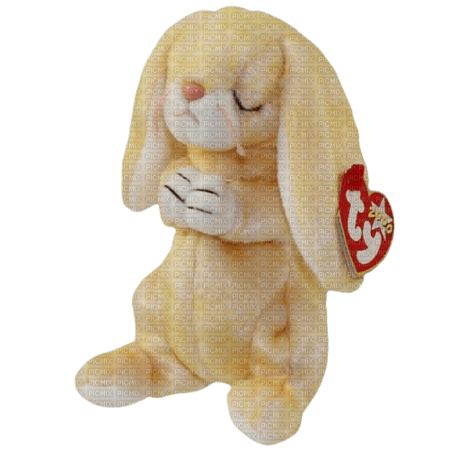 beanie baby bunny praying - PNG gratuit